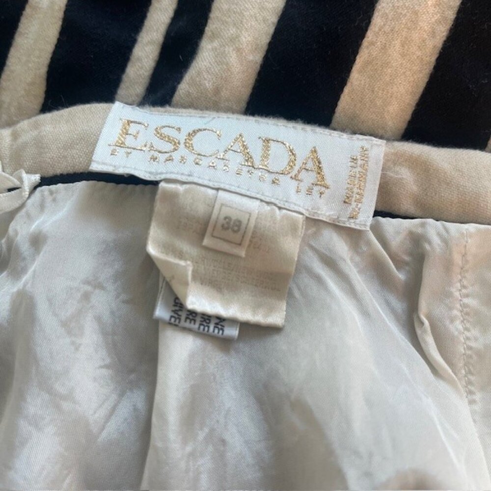 Escada Women's Black and Tan Stripes, Size 38 EUR (6 US) - Picture 4 of 5